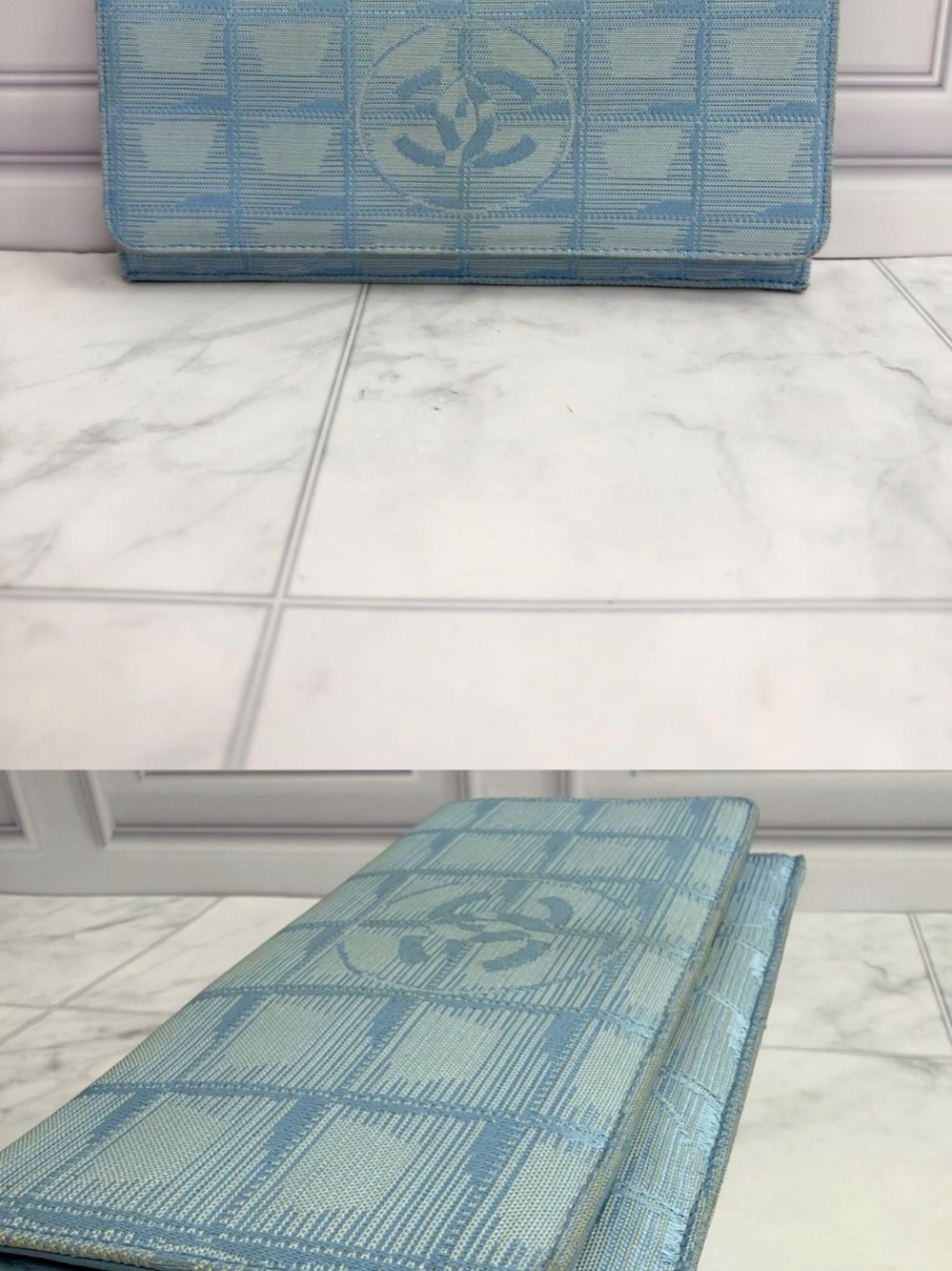 Chanel New Travel Line Long Flap Wallet Blue